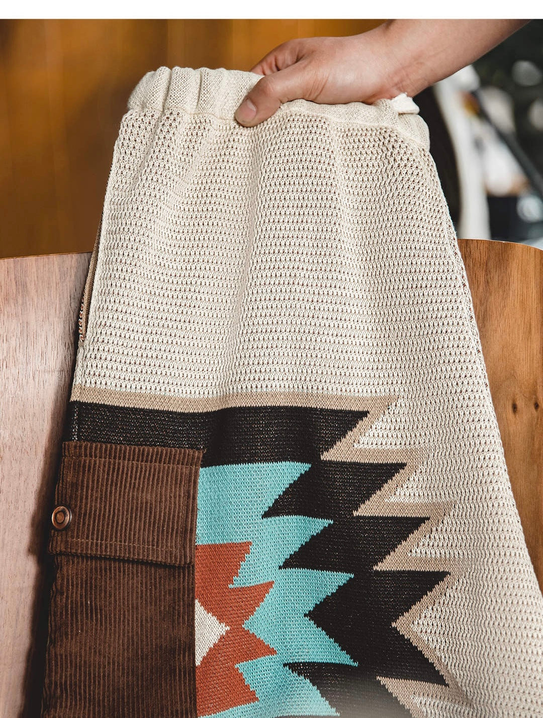 Native American Viscose Netted Shorts