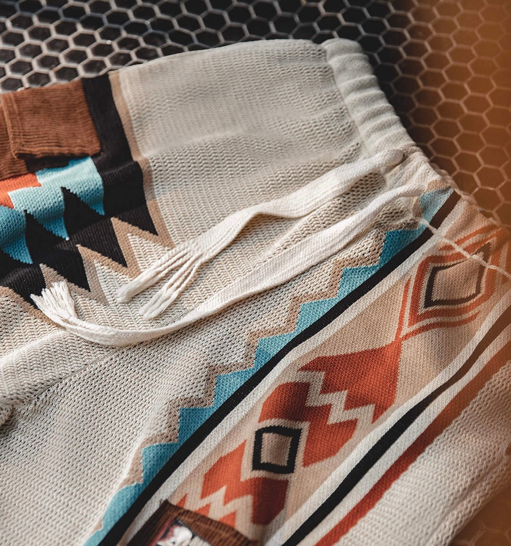 Native American Viscose Netted Shorts